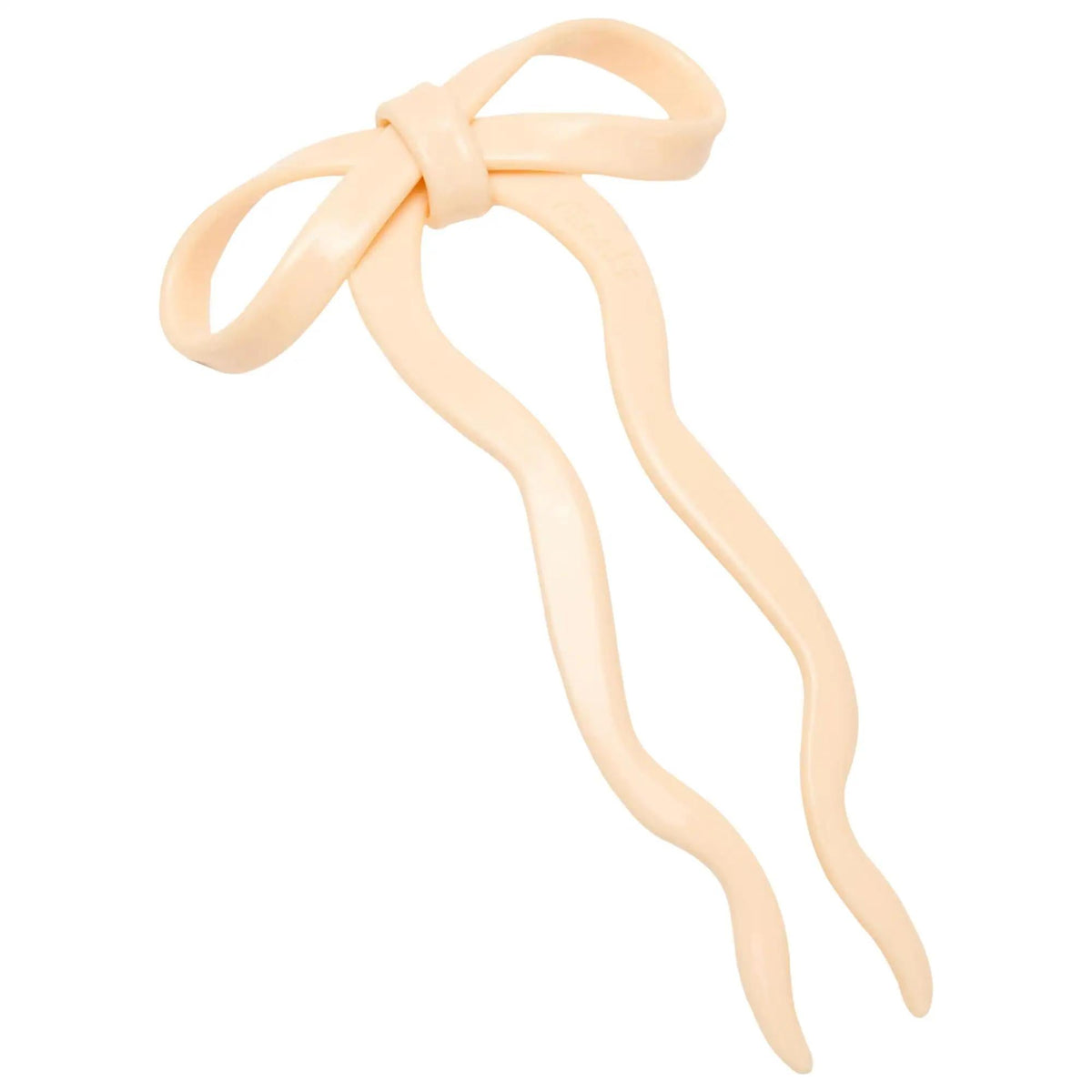 Cream Bow Hair Pin: Secure Your Bun with this Cute, Sustainable & Stylish Acetate Hair Accessory Suitable for All Hair Types by Beauty Care Bag