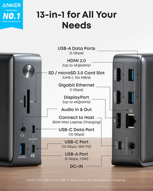 Anker <b>575</b> USB-C Docking Station (13-in-1) by Anker