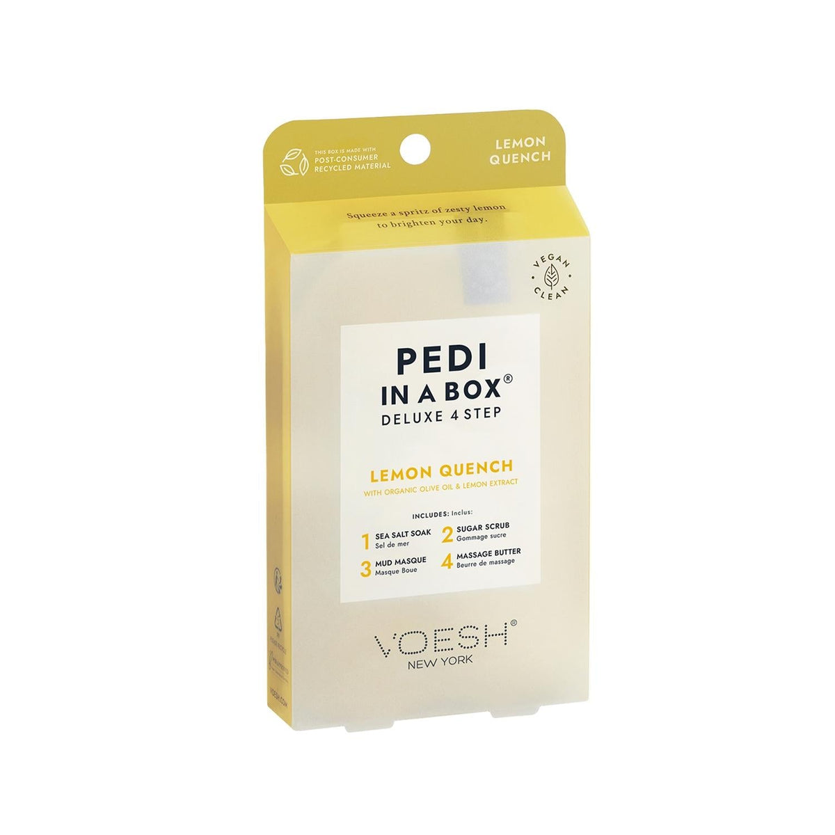 Voesh New York Pedi in a Box 4-Step Lemon Pedicure Set by Beauty Care Bag