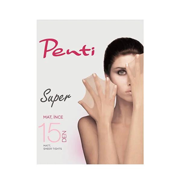 Penti 15 Denier Matte Finish Polyamide Tights with Reinforced Toe - Comfortable and Durable Hosiery by Beauty Care Bag