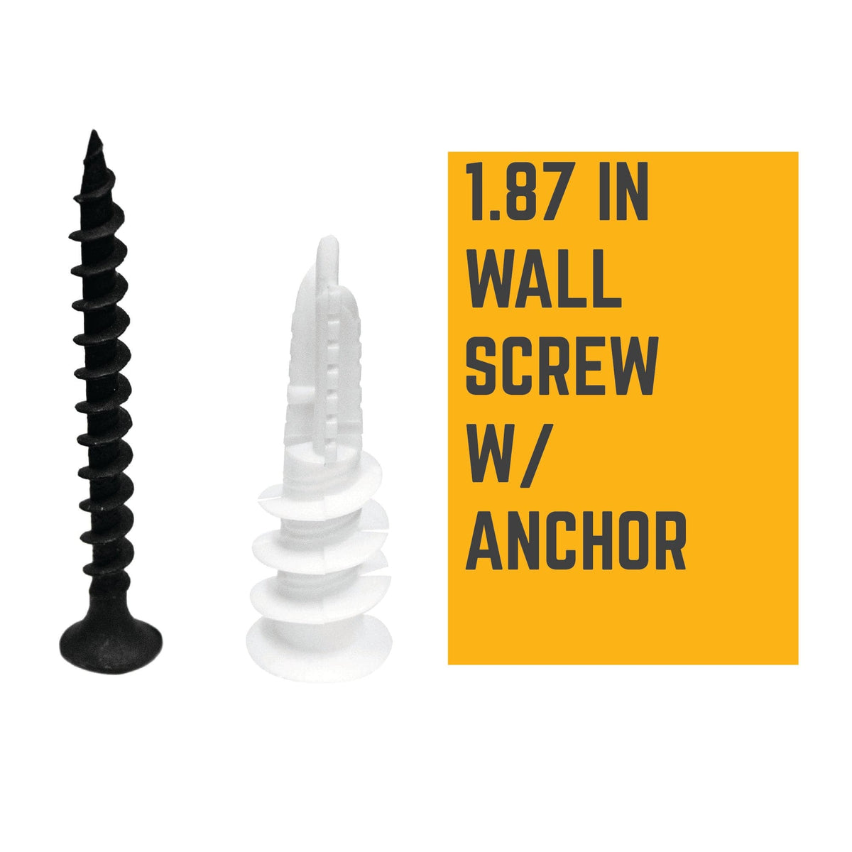 PIPE DECOR wall screws and anchors for mounting pipe shelf flanges to drywall