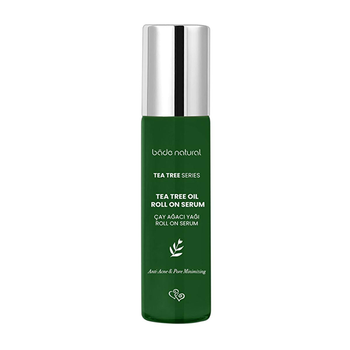 Bade Natural Tea Tree Oil Acne Treatment Roll-On Serum - Fast Acting Spot Treatment for Oily & Combination Skin - Pore Minimizing, Natural Acne Solution, 0.34 fl oz by Beauty Care Bag