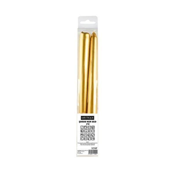 Mistique Gold Candlestick Holder Set of 2 - Elegant _amdan Style Candle Decor, Table Centerpiece for a Warm & Luxurious Ambiance by Beauty Care Bag