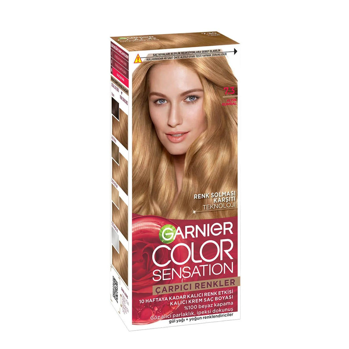 Garnier Color Sensation Hair Color 7.3 Golden Light Brown Kit by Beauty Care Bag