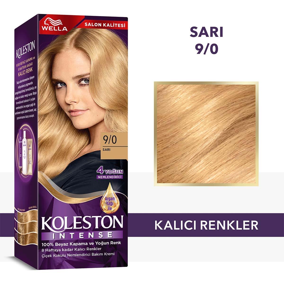 Wella Koleston Intense 9/0 Sarõ: Permanent Hair Dye for 100% Gray Coverage & Lasting Intense Color by Beauty Care Bag