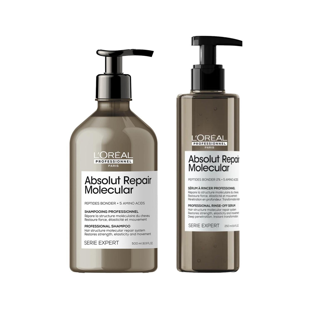 L'Oreal Professionnel Absolut Repair: Molecular Hair Repair Set - Strengthen & Restore Damaged Hair, Salon Quality Treatment at Home. by Beauty Care Bag