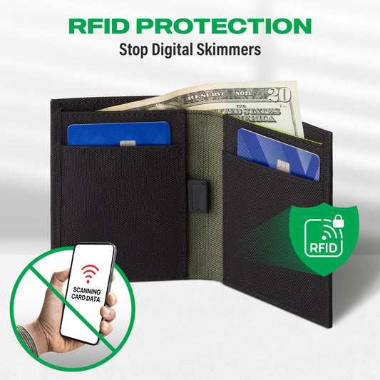 Eco Bifold Cash Wallet with Magnetic Closure by COR Surf
