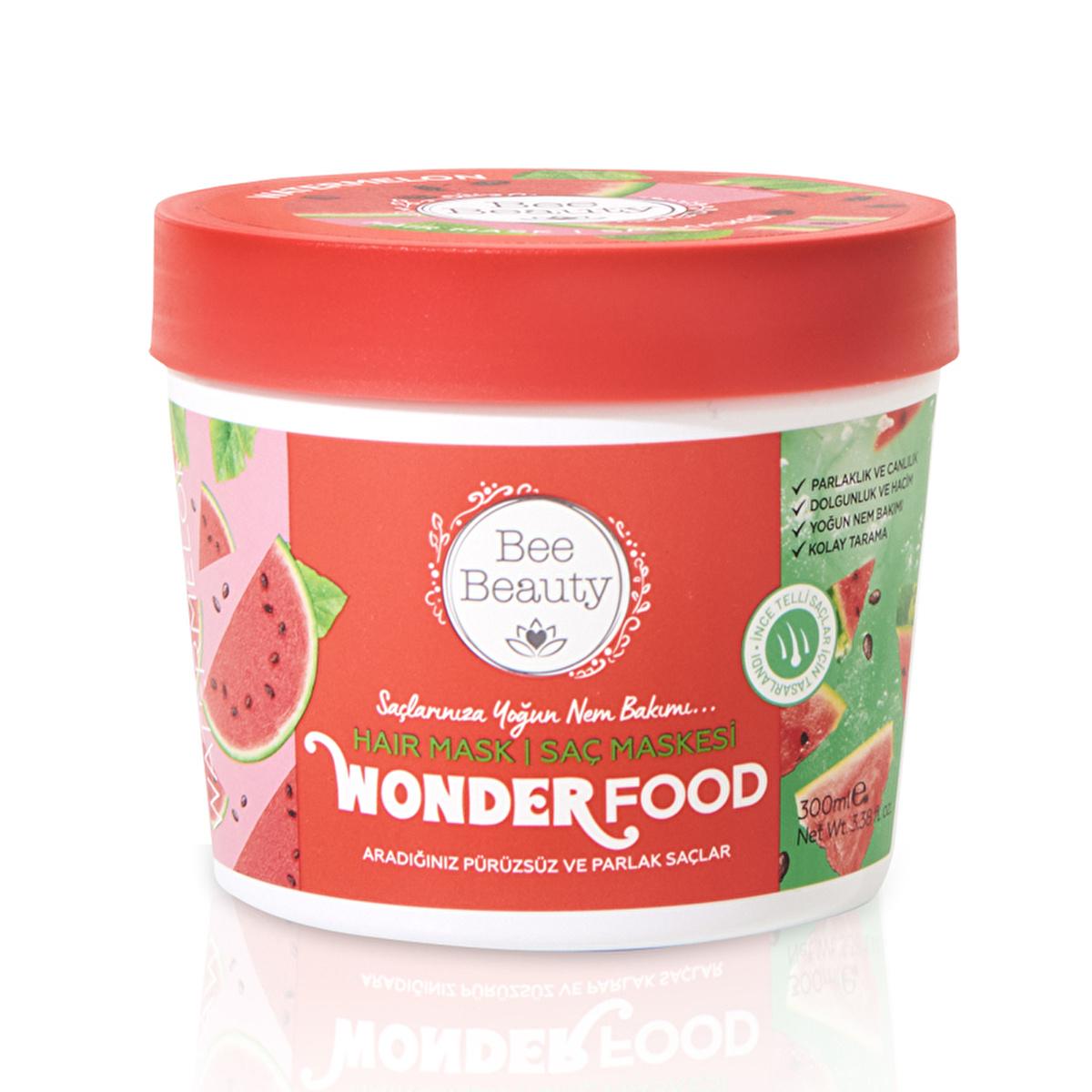 Bee Beauty Watermelon Drop Hair Mask: Volumizing & Moisturizing Hair Treatment for Thin, Fine Hair - Add Shine & Body by Beauty Care Bag