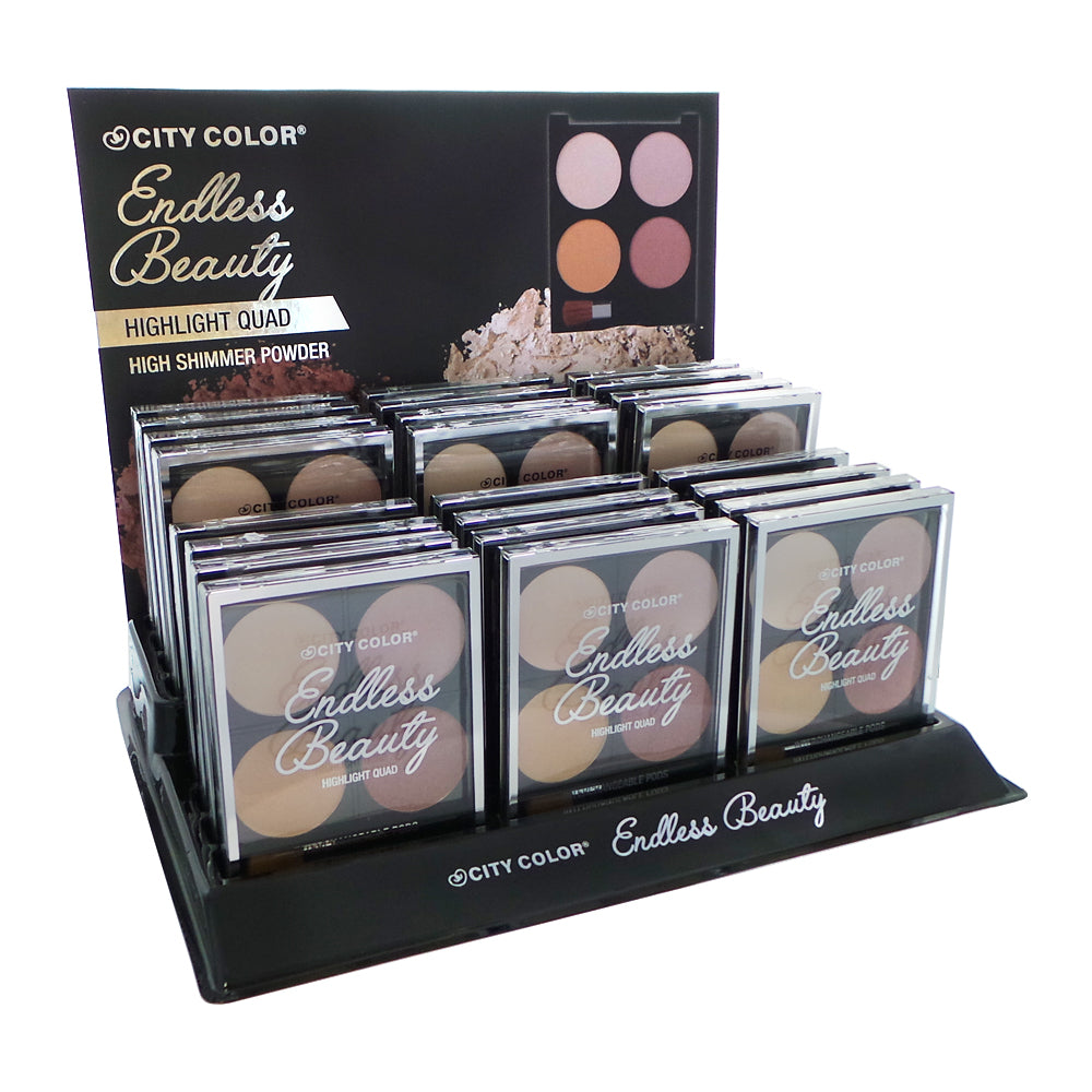 CITY COLOR Endless Beauty Highlight Quads Display Set, 24 Pieces by Avera Group