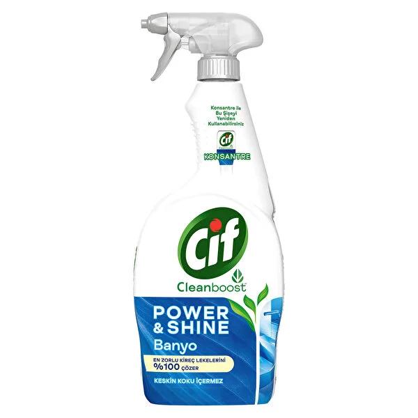 Cif Power Shine Bathroom Cleaner Spray: Natural Limescale Remover, Soap Scum & Tile Cleaner | Eco-Friendly Recycled Bottle by Beauty Care Bag