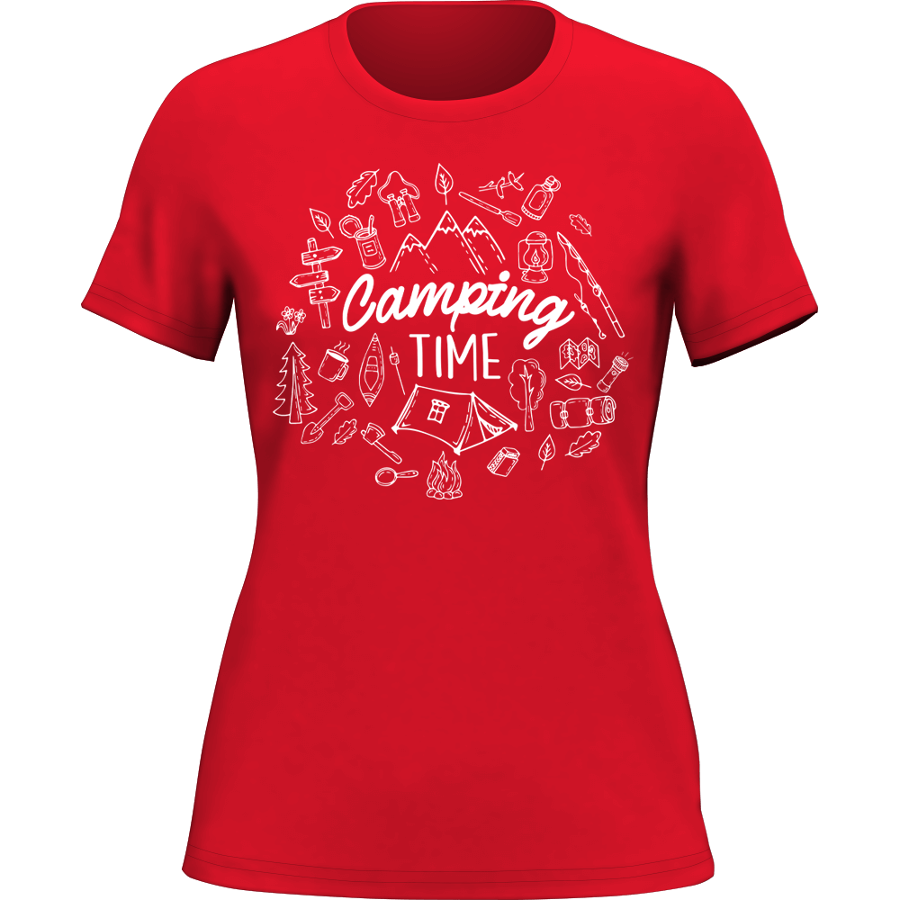 Camping Elements T-Shirt for Women by Outdoorzees