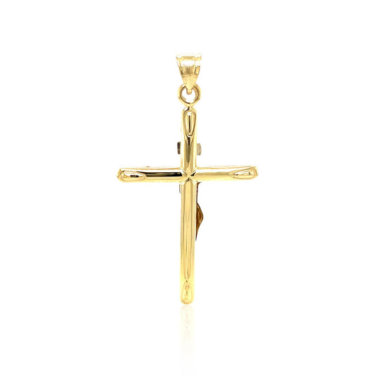 14k two-tone gold cross pendant, 1.93 inch, by Avera Group, view 2