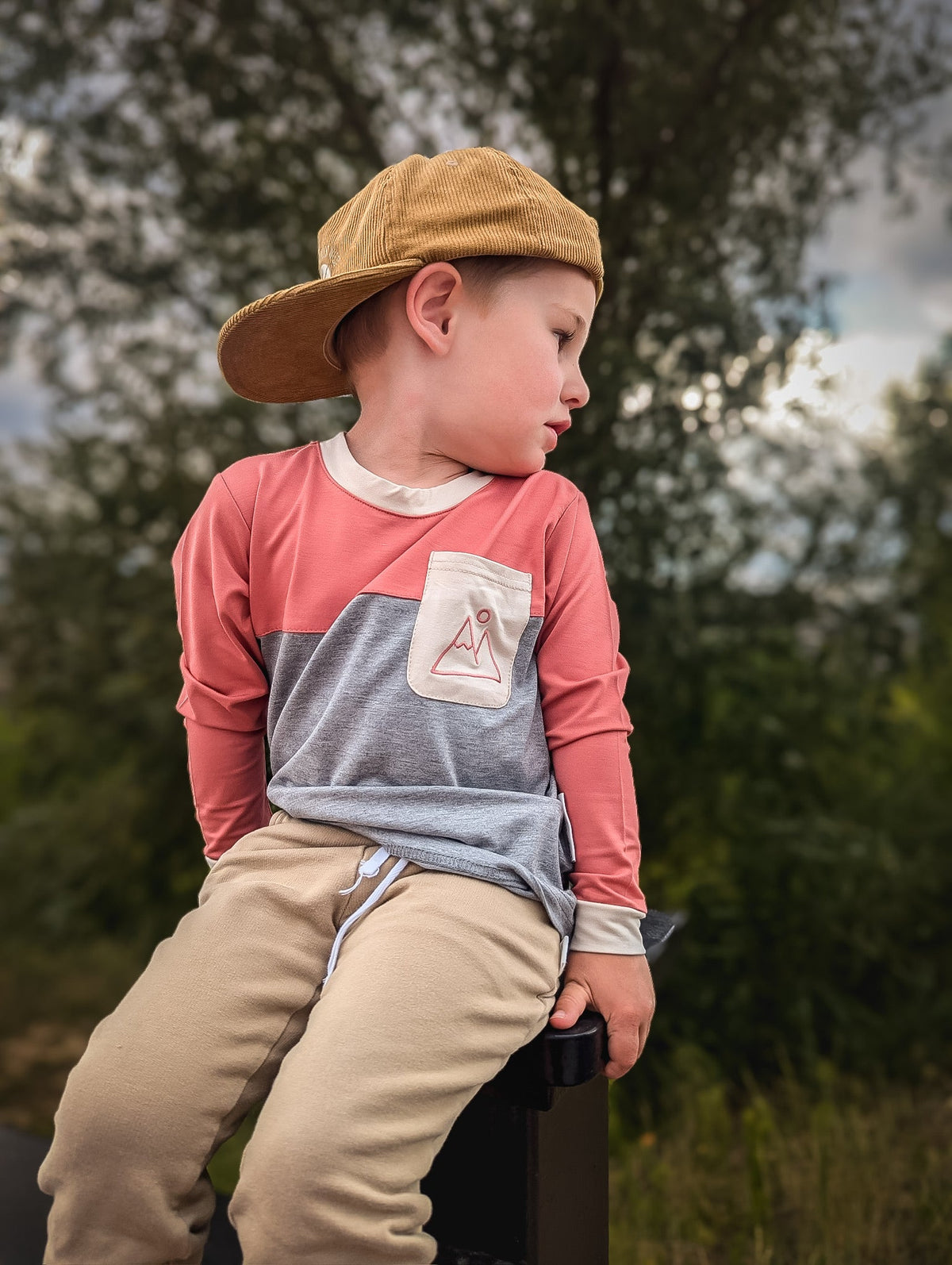 Mountain color block bamboo by Keep the Littles Wild