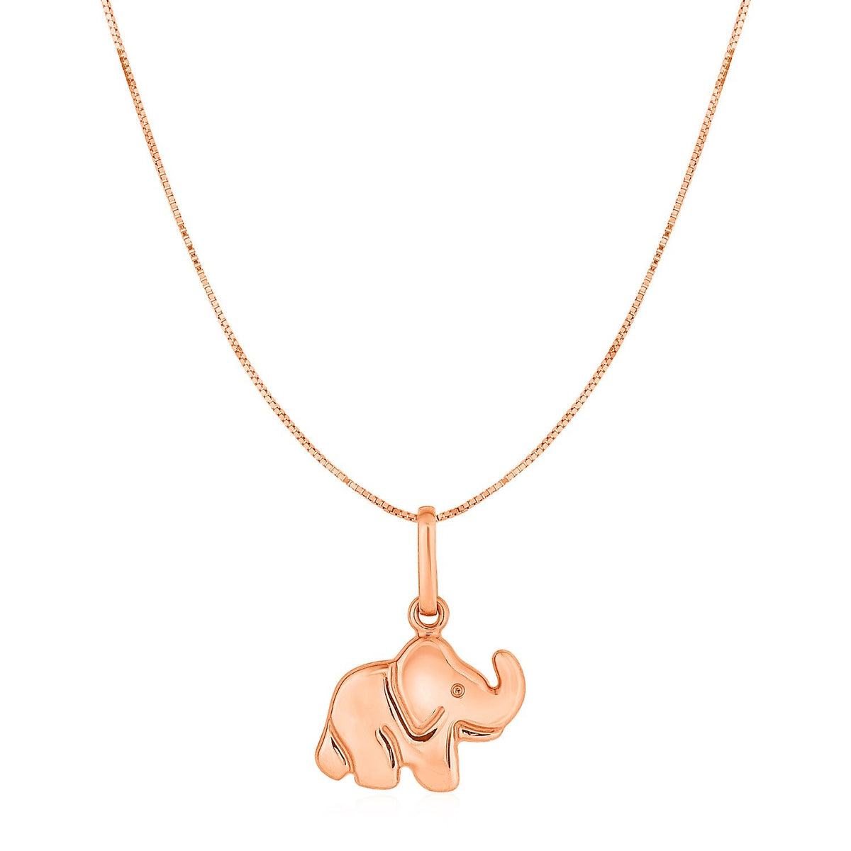 Elephant Pendant in 10k Rose Gold by Avera Group