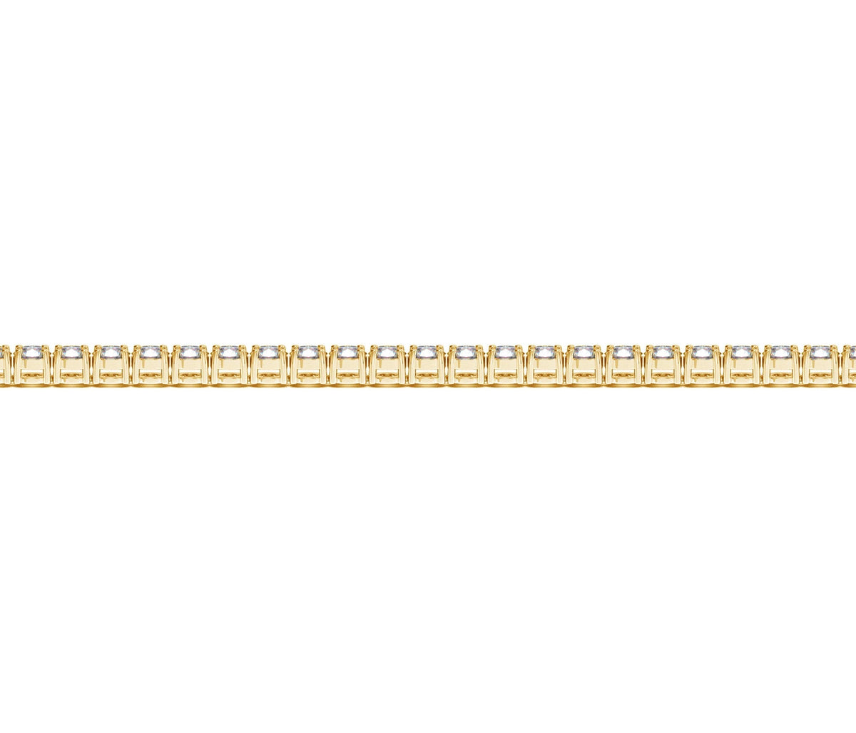 Lab Grown Round Diamond Tennis Bracelet in 14k Yellow Gold (3 cctw F/G VS2/SI1) by Avera Group