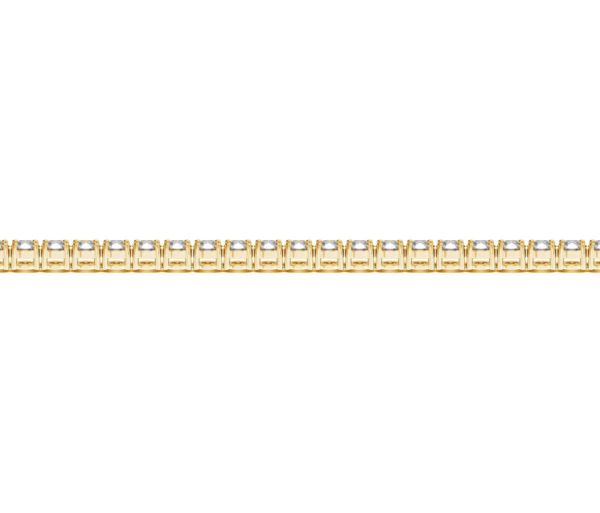 Lab Grown Round Diamond Tennis Bracelet in 14k Yellow Gold (4 cctw F/G VS2/SI1) by Avera Group