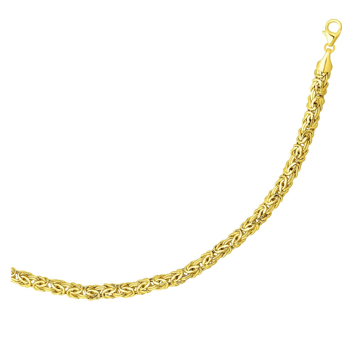 14k yellow gold Byzantine link bracelet, Avera Group