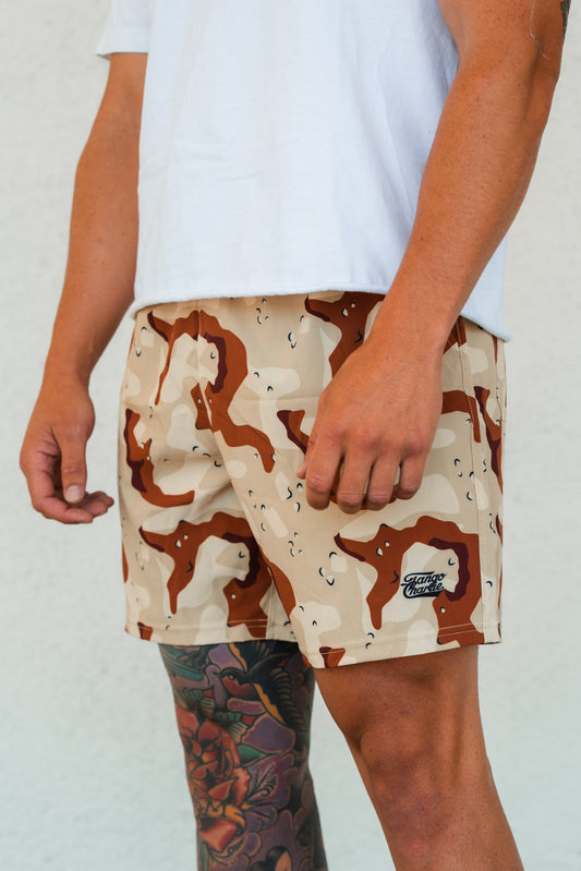 Men's Performance Training Shorts | 5.5"- Choco Chip by Tango Charlie Apparel