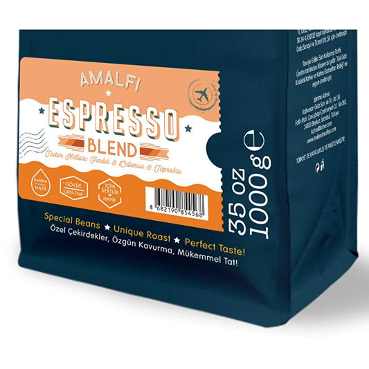 Moliendo Amalfi Espresso Blend: Premium Coffee Beans (1000 gr) - Rich Chocolate, Vanilla & Red Fruit Flavors - Fresh Roasted, Gourmet Coffee by Beauty Care Bag