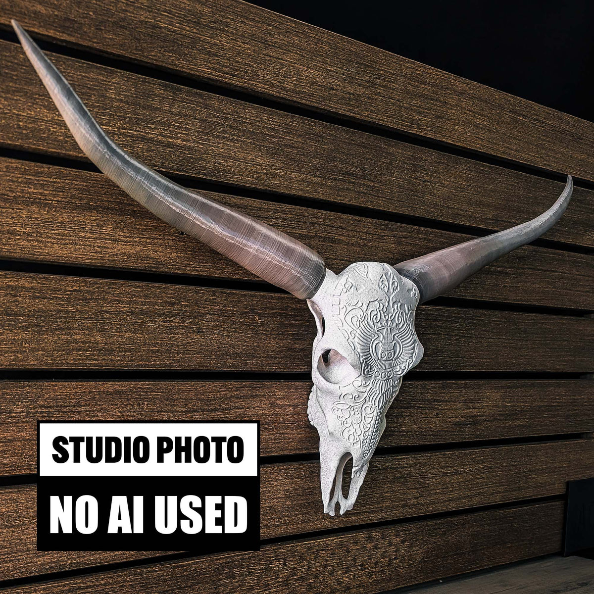 ADG42 Decorative Steer Skull and Horns Western Wall Decor by Active Doodie Gear®