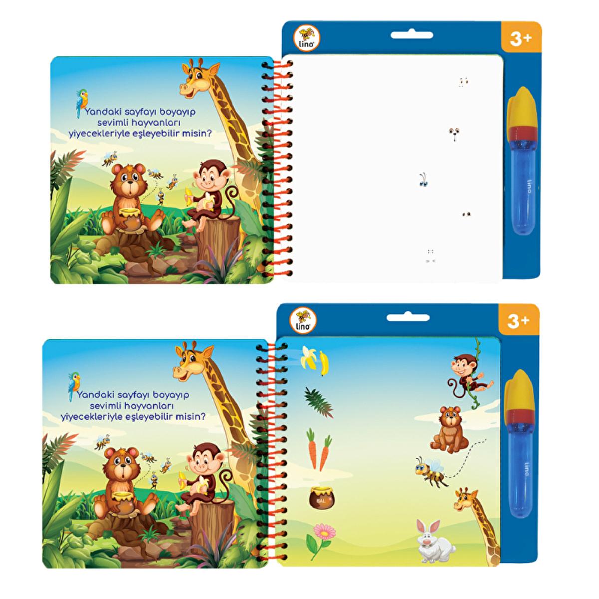 Lino Magic Painting Book: Reusable Water Coloring Book for Mess-Free Fun. Ideal Children's Art Activity, Toddler Coloring, Animals Theme by Beauty Care Bag