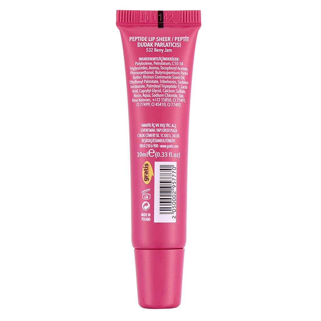 LYKD Peptide Lip Sheer Gloss in Berry Jam 532 by Beauty Care Bag