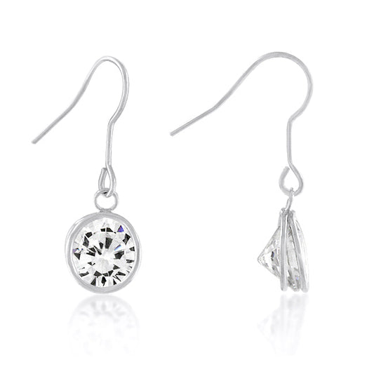 Bezel Solitaire Stud Earrings by Avera Group