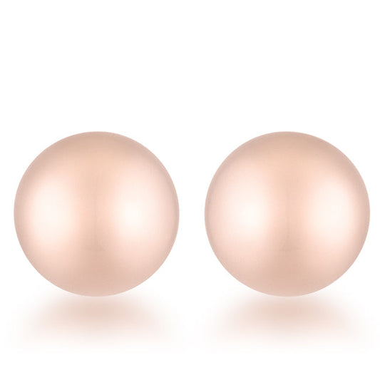 Avera Sphere Stud Earrings in Soft Pink by Avera Group