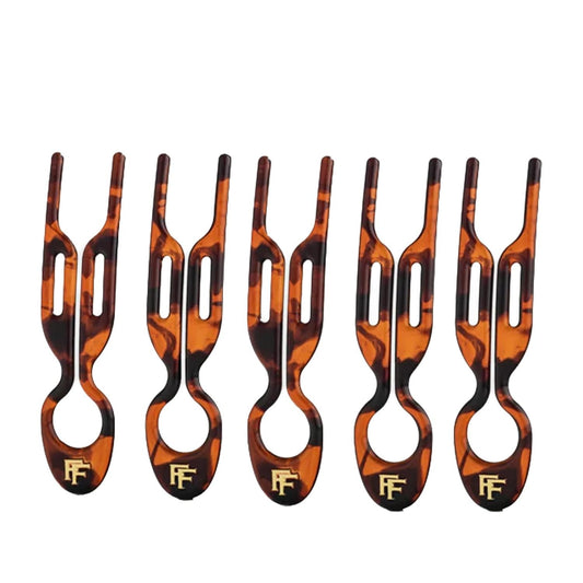 Fiona Franchimon No 1 Hairpin Classic Havana 5-Pack by Beauty Care Bag