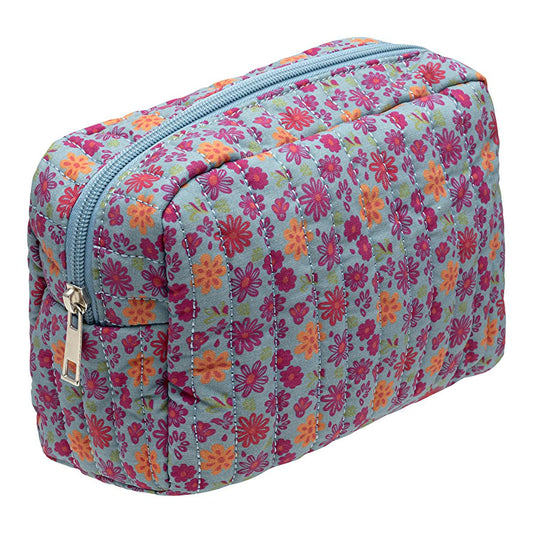 Eklips Quilted Cosmetic Bag: Stylish & Compact Makeup Organizer - Perfect Travel Size. by Beauty Care Bag