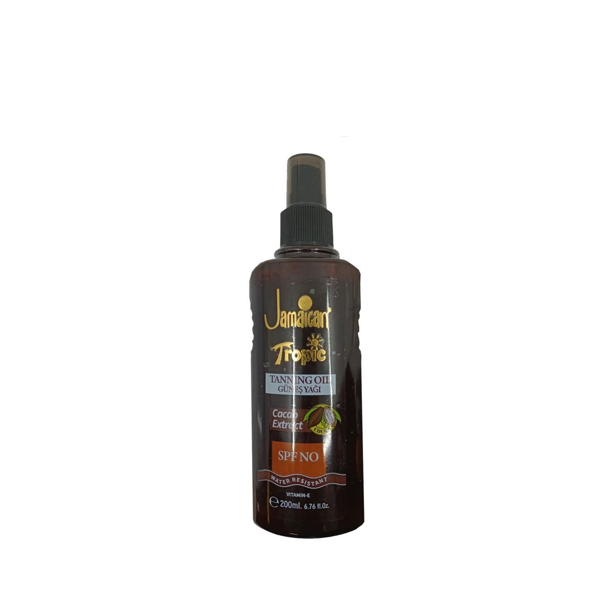 Jamaican Tropic sunscreen oil with SPF and cocoa, 200ml
