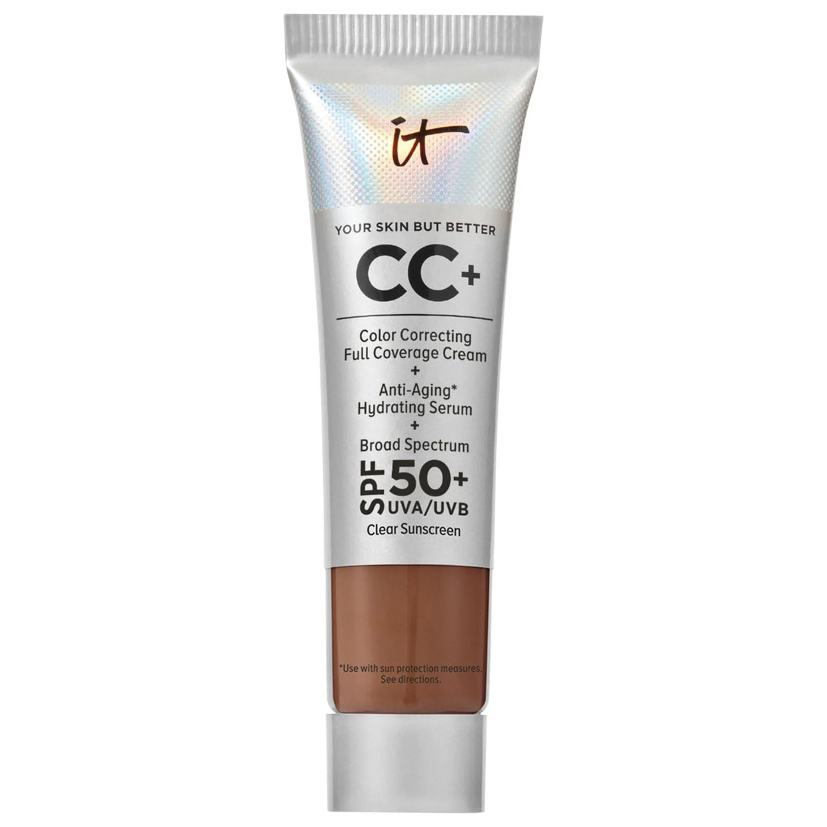 IT Cosmetics Mini CC+ Cream Full Coverage Color Correcting Foundation SPF 50+ | Hydrating, Anti-Aging & Vegan Full Coverage Foundation by Beauty Care Bag