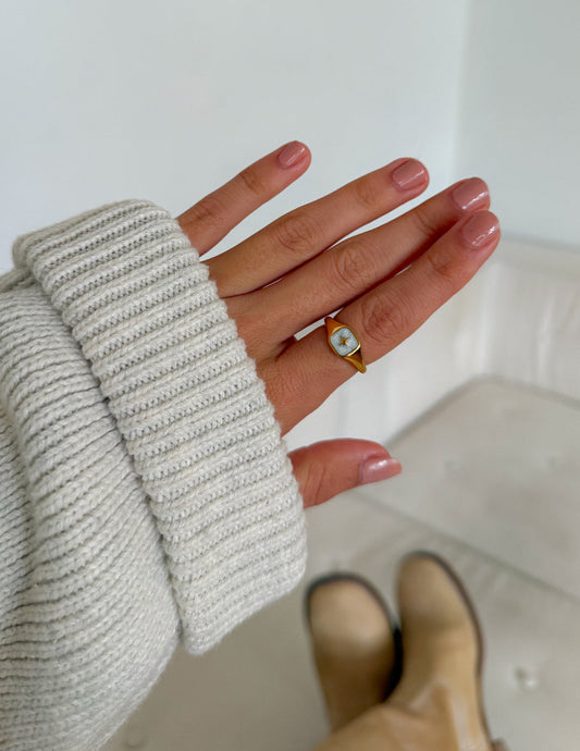 Enamel North Star Ring by Elevated Faith