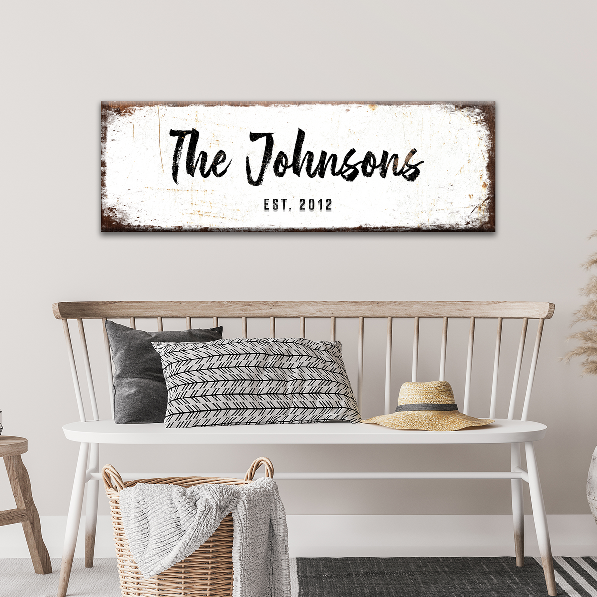Rustic Family Name Sign by Tailored Canvases