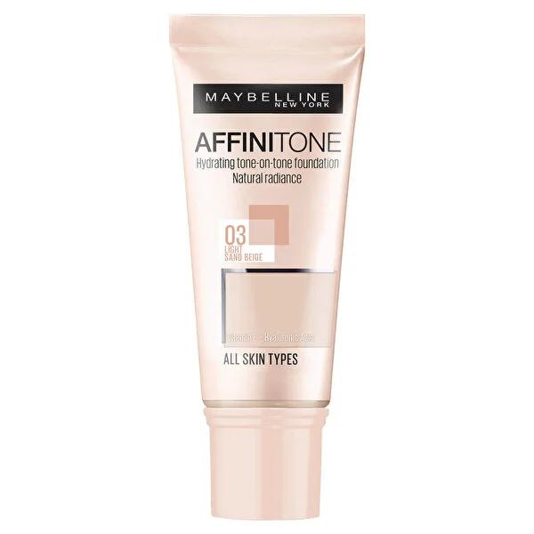 Maybelline Affinitone Foundation - Natural Coverage with Vitamin E - Light Sandbeige Shade by Beauty Care Bag