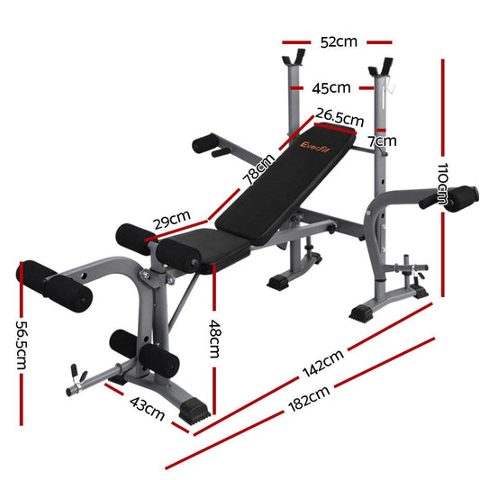 Everfit Multi Station Weight Bench Press Fitness Weights Equipment by Ultramarine Dione