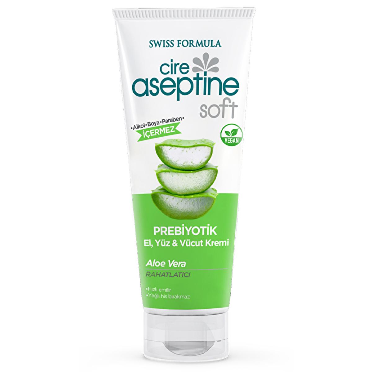 Cire Aseptine Soft Aloe Vera Cream: Soothing, Prebiotic, & Nourishing Moisturizer for Sensitive Skin - 75ml by Beauty Care Bag