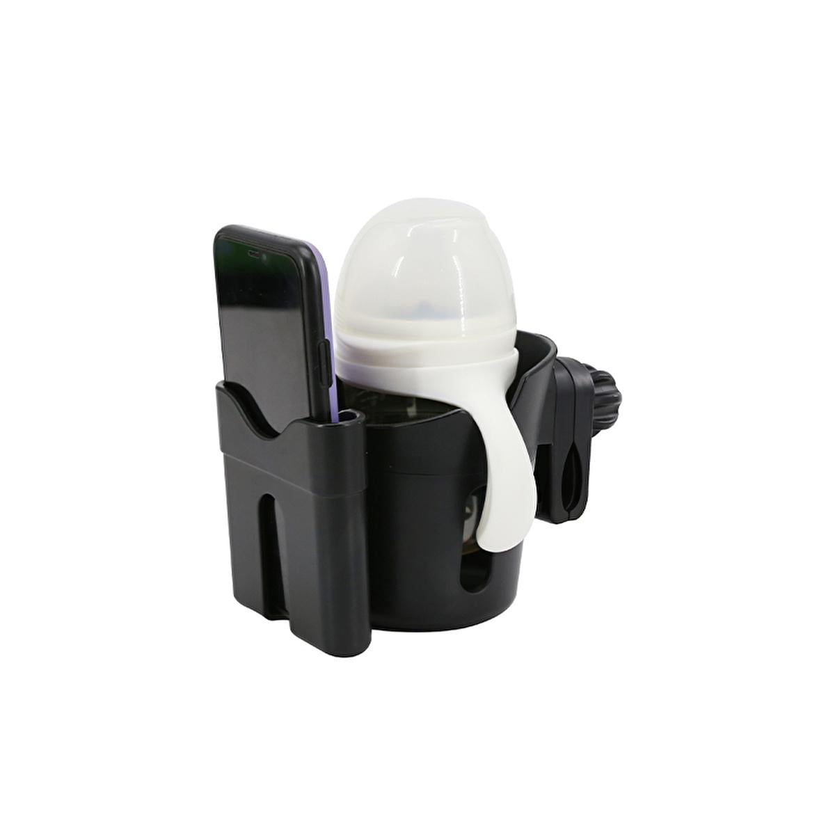 Babyjem 2-in-1 Baby Stroller Cup and Phone Holder - Adjustable, 360-Degree Rotatable, Tool-Free Installation by Beauty Care Bag