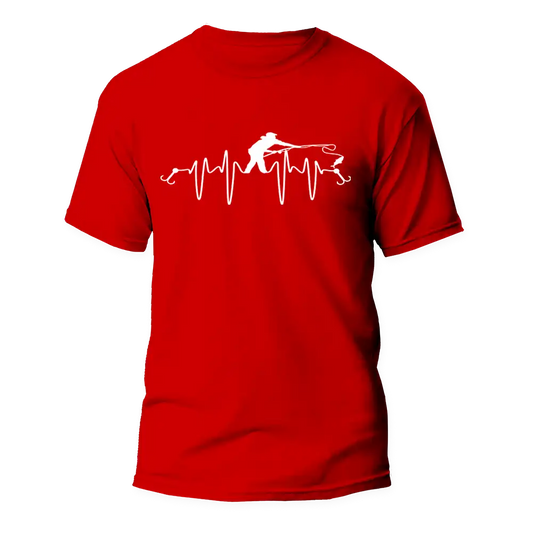 Fishing Heart Beat Man T-Shirt by Outdoorzees