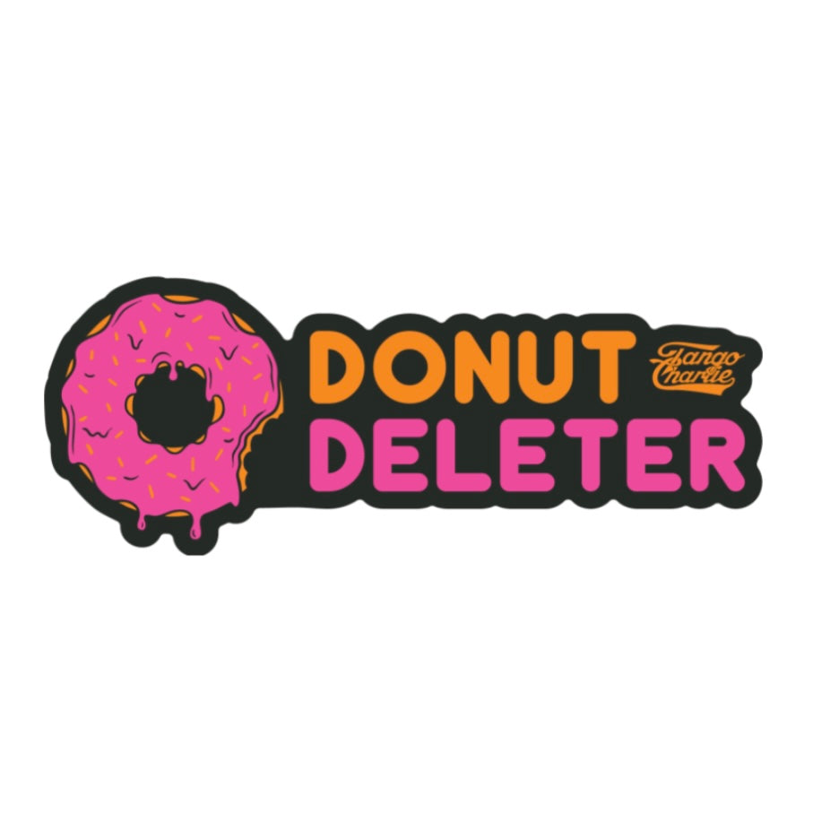 Donut Deleter - Sticker by Tango Charlie Apparel