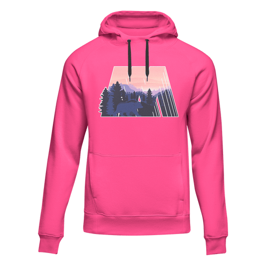Geometric Camping Adult Fleece Hoodie by Outdoorzees
