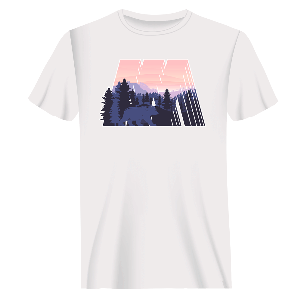 Geometric Camping T-Shirt for Men by Outdoorzees
