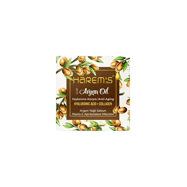 Harem's Argan Oil Soap Bar: Gentle Cleansing, Deep Moisturization, E Vitamin Enriched, and Natural Skincare for Radiant, Anti-Aging Benefits by Beauty Care Bag