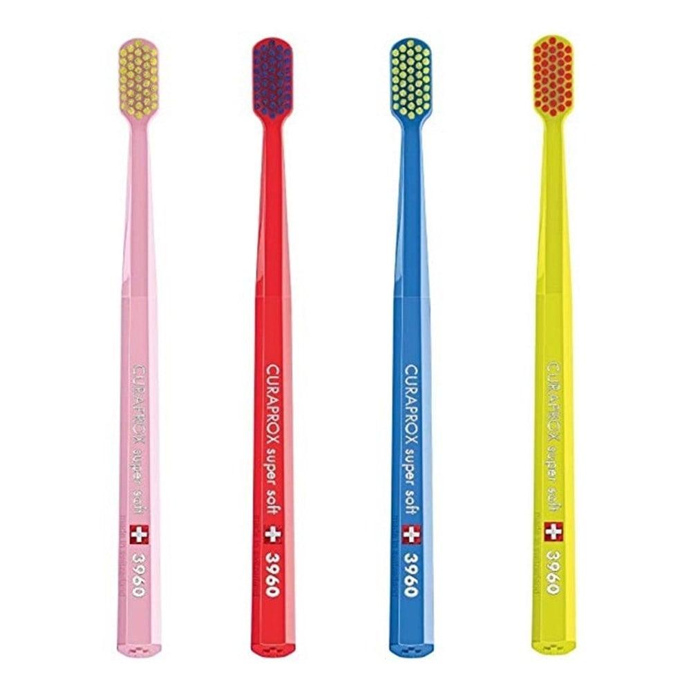 Curaprox CS 3960 Super Soft Manual Toothbrush for Gentle Oral Care - Soft Bristle Toothbrush for Sensitive Teeth and Gums by Beauty Care Bag