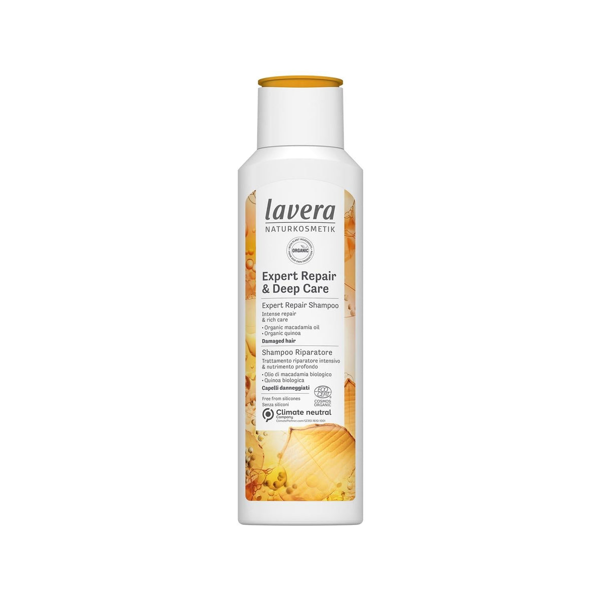 Lavera Expert Repair and Deep Care shampoo for damaged hair, 8.45 fl oz