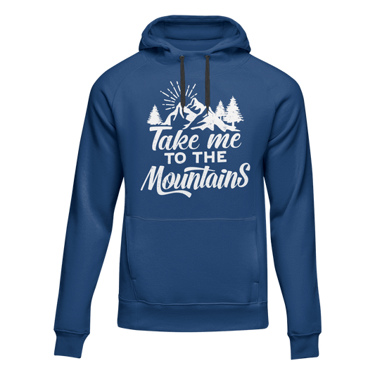 Hiking Take Me To The Mountains Adult Fleece Hoodie by Outdoorzees