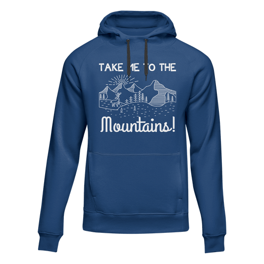 Hiking Take Me To The Mountains Adult Fleece Hoodie by Outdoorzees