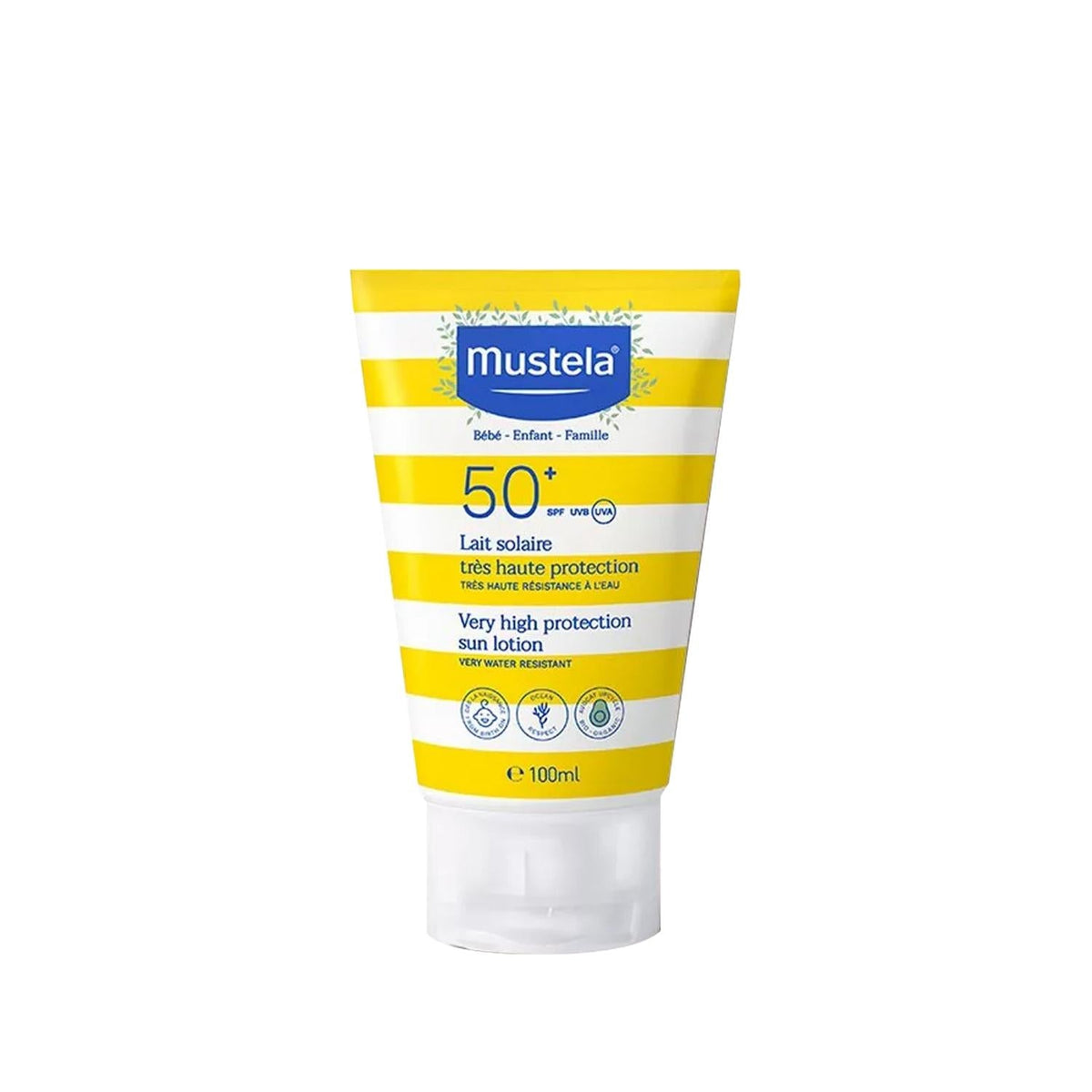 Mustela SPF 50+ Sunscreen Lotion for Sensitive Skin - 100ml High Protection Sunscreen by Beauty Care Bag