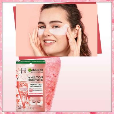Garnier Probiotic Derivative Eye Mask - Hydrating, Vegan, Sensitive Skin Friendly Face Mask for Under-Eye Care by Beauty Care Bag