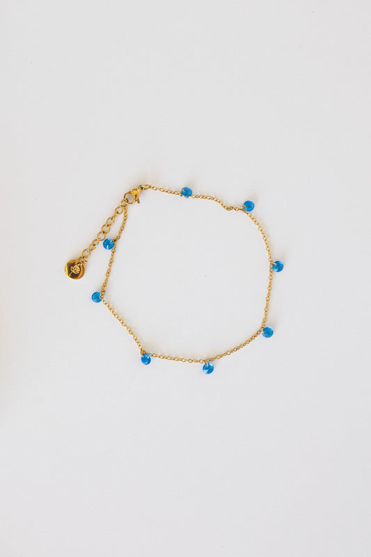 Madison Anklet in Blue by Rose & Clay